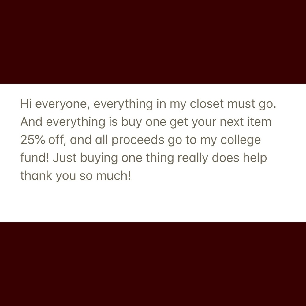 All proceeds lead to my college fund